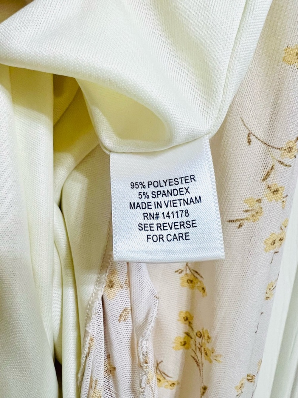 NEW Cream + Pale Yellow Floral Delicate Boho Dress - Picture 12 of 13